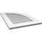 Ekena Millwork Quarter Round Top Right Surface Mount PVC Gable Vent w/ 3-1/2"W x 1"P Standard Frame, 20"W x 30"H GVPQR20X3001SN - alternate 3